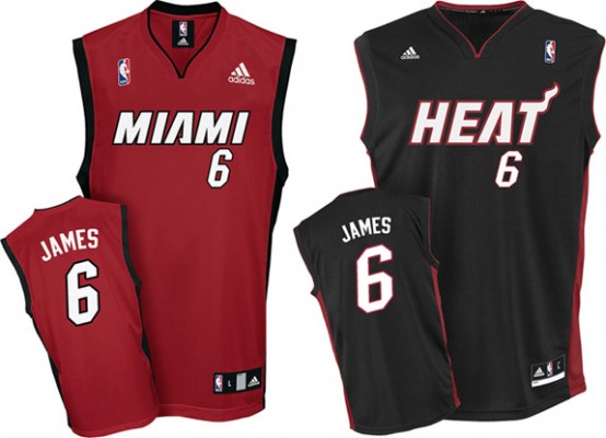 nba miami heat lebron james jersey