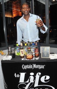 Former New York Knick and NBA legend Larry Johnson hosts a private Captain Morgan Long Island Iced Tea summer kick-off house party