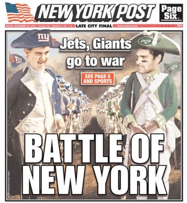 New York Post Battle Of New York Giants Jets