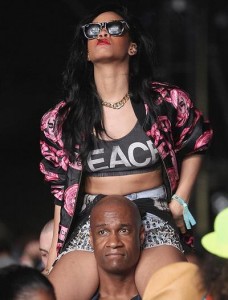 Rihanna Coachella 2012 Bodyguard Shoulders
