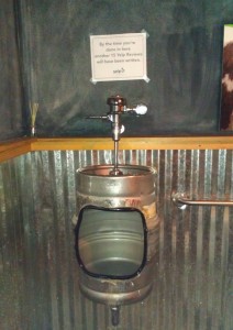 Beer Keg Urinal Toilet