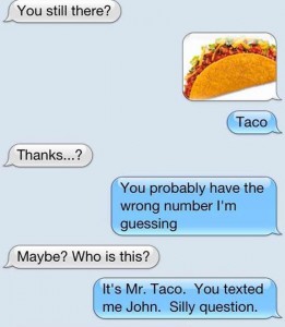 Funny IPhone Text Message Mr Taco