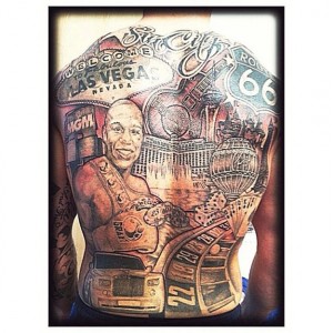 WTF Ridiculous Fan Floyd Mayweather Tattoo Photo Fail