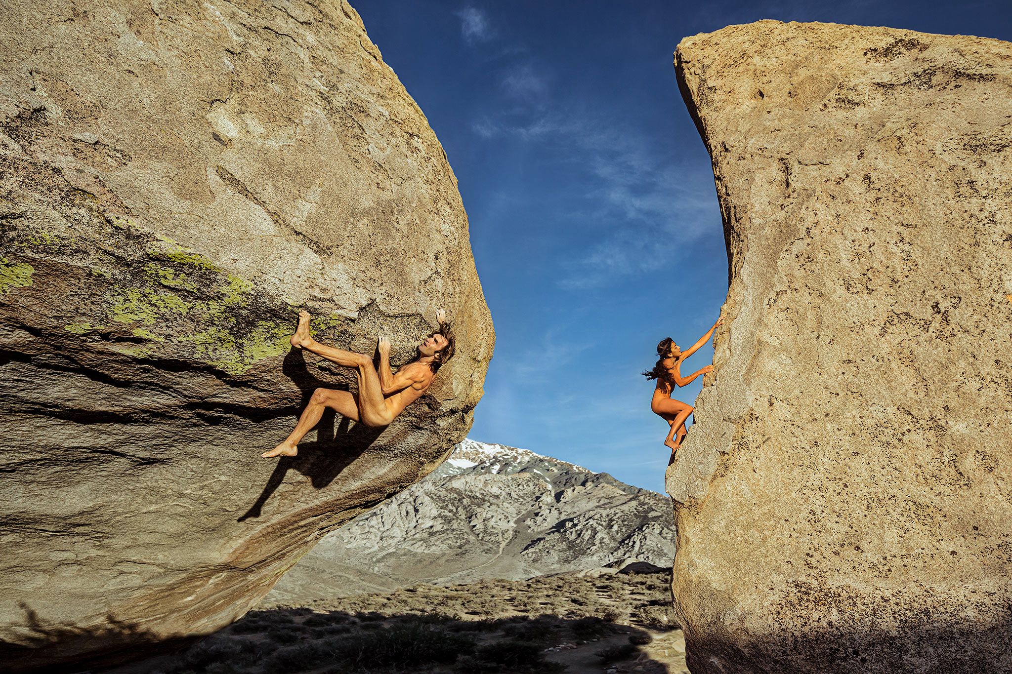 Chris Sharma Daila Ojeda Rock Climbers ESPN Body Issue Naked.