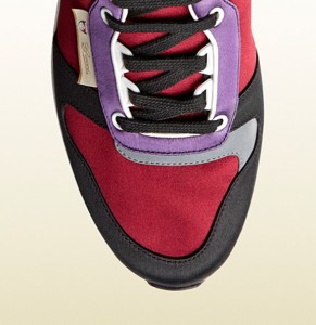 Gucci Multicolor Satin Lace Up Sneaker