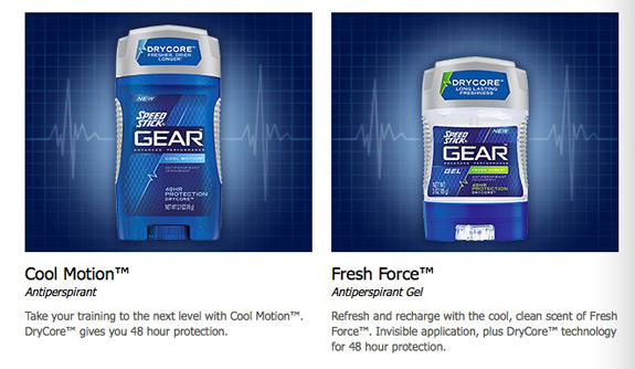 Cool Motion Fresh Force Speed Stick Gear Deodorant Antiperspirant