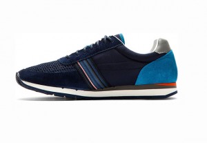 Paul Smith Jeans Blue Suede Paneled Moogg Sneakers