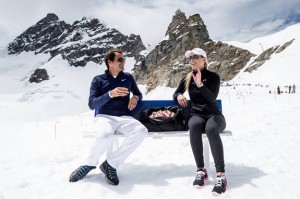 Roger Federer Lindsay Vonn Lindt Chocolate Heaven Aletsch Glacier