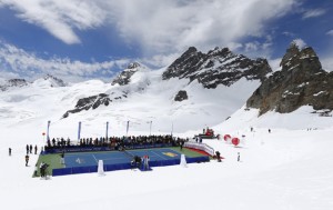 Roger Federer Lindsay Vonn Lindt Chocolate Heaven Aletsch Glacier