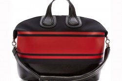 Givenchy Black Red Striped Neoprene Nightingale Tote
