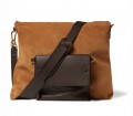 Loewe Leather Trimmed Suede Messenger Bag